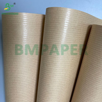 40GSM 50GSM 60GSM bobinas de papel kraft de color marrón con nervadura desnudo 750MM 1000MM