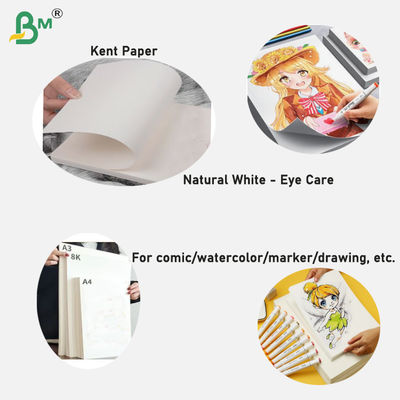 200gm 210gm Papel Kent Blanco Natural para el Arte del Cómic 4k 8k 270mm × 390mm
