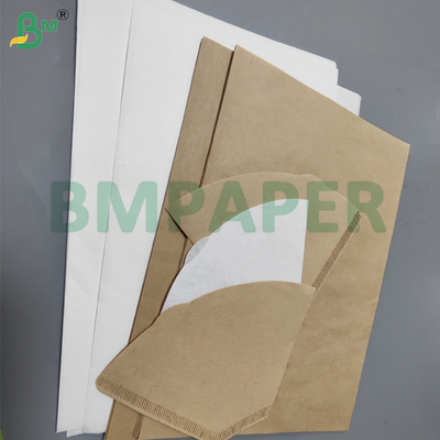 Papel de filtro de café blanco y marrón para cafetera de goteo sin sabor