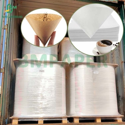 Calidad alimentaria Blanqueado Sin blanquear 40GSM 50GSM Rollo de papel de filtro de café 1200 mm