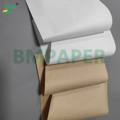 Papel de revestimiento de vidrio blanco y marrón entrelazado de 36 gm 40 gm 2450 mm a prueba de moho
