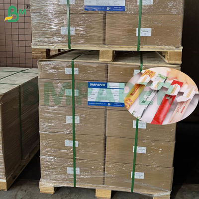 Rollos de corte de papel para envolver palillos de dientes de 26 g/m² color blanco/marrón kraft