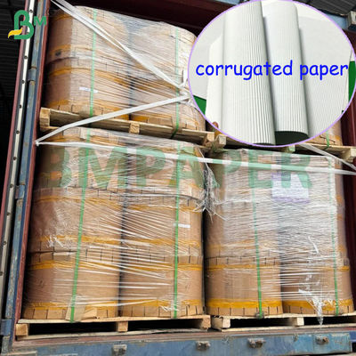 Papel corrugado de una cara F Flauta Blanco de 1.1mm para cajas de embalaje 787 x 1092mm