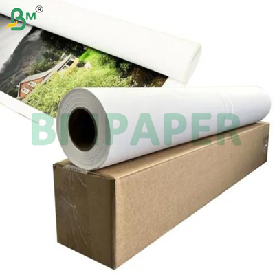Rollo de papel couché brillante para inyección de tinta de 300 g para impresión gráfica de gran formato 42'' x 50 m