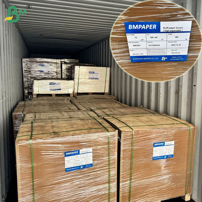 Papel kraft marrón para sacos de cemento de 75 g/m² y 80 g/m², 65 x 100 cm, extensible