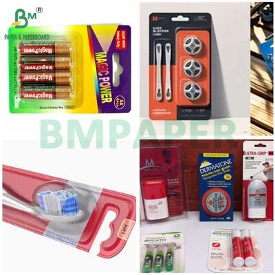 Cartulina blanca para blíster de 350 g, 400 g, 425 g con buena impresión para embalaje de cepillos de dientes