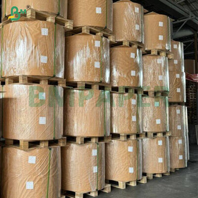 40gm Papel Kraft en Rollo de una cara Brillante Blanco Pura