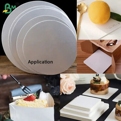 Cartón resistente a la grasa de 270 g/m² para bases redondas de tartas, papel de plato apto para alimentos