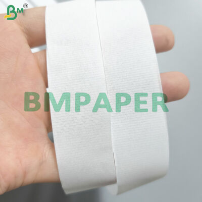 Ribbed Cigarette Paper Rolls Slit 30mm Width 25gsm White Industrial Cigarette Wrapping Paper