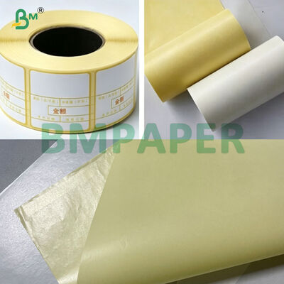 Etiquetas de etiqueta con revestimiento de silicona de etiqueta amarilla Papel de vidrio Jumbo Rolls