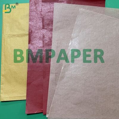 40 gramos de papel Kraft con costillas 26 por 31 pulgadas Kraft de oro amarillo máquina de envoltura vidriada de un lado