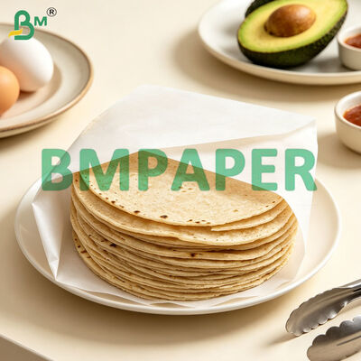 20gm 25gm Hojas delgadas de separador para tortillas, papel de envoltura para tortillas de calidad alimentaria