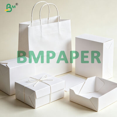 papel de empaquetado de gama alta de las cajas de regalo de Kraft blanco de la alta resistencia de desgarro de 160G 170G
