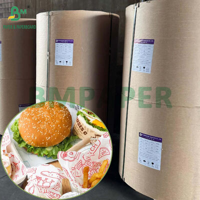 Papel de embalaje de hamburguesas blancas de grado alimenticio anti-grasa Jumbo Rolls Kit 4 Kit 5