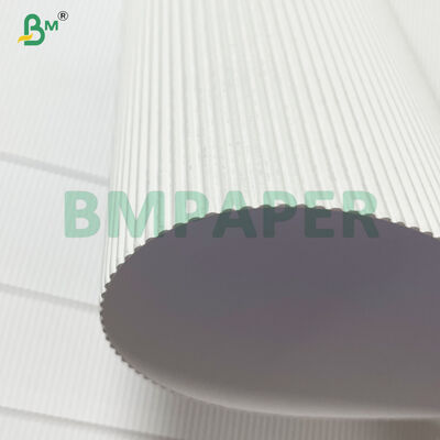 Papel base corrugado reciclado de 2 capas, papel ondulado blanco