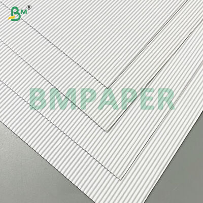 Papel base corrugado reciclado de 2 capas, papel ondulado blanco