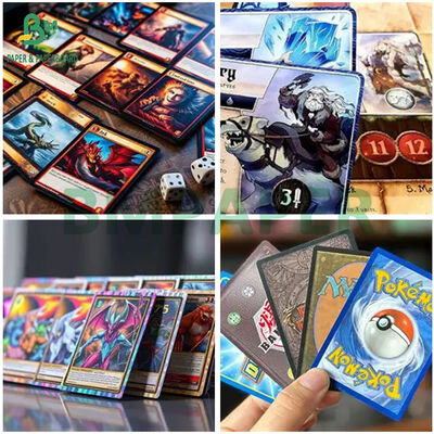 Cartón negro anti-falsificación a prueba de luz de 310GSM y 320GSM para juegos de cartas coleccionables