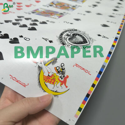 Cartulina para naipes con relieve de lino de 310 g/m² con núcleo azul opaco para póker de alta gama