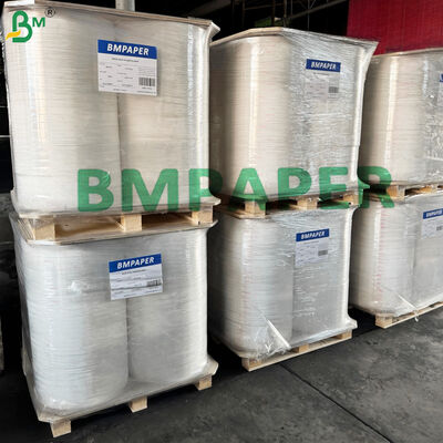 24gsm 28gsm White Straw Wrapping Paper Small Roll Custom Logo Printing For Straw Wrapping Machine