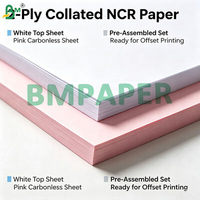 Hojas de papel autocopiativo pre-encuadernadas de 2 y 3 pliegues, papel de copia NCR, formularios de facturas y recibos A4