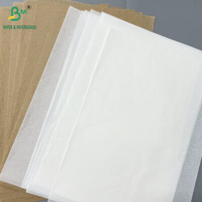 40g de hamburguesa resistente al aceite papel resistente a la grasa blanco y marrón para el embalaje de comida rápida
